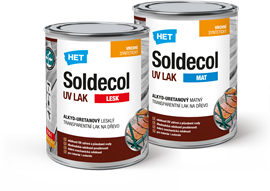 SOLDECOL UV LAK – MAT / LESK - odolné laky na dřevo - novinky
