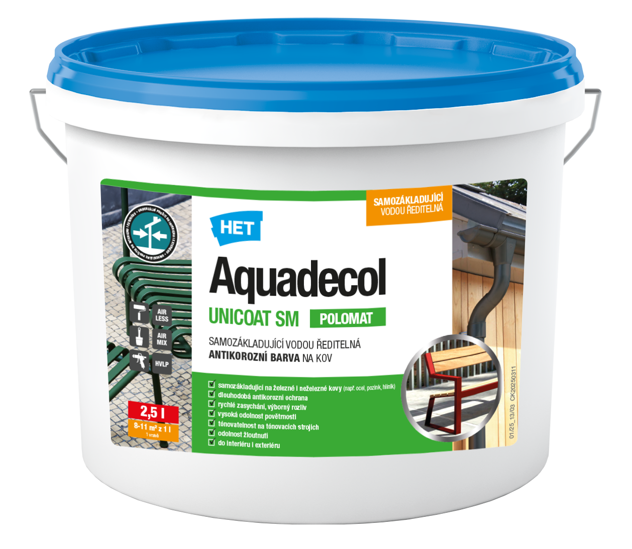 Odolný antikorozní nátěr na železné i barevné kovy. Od základu až po vrchní nátěr a v jakémkoliv odstínu.